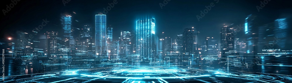 27. Advanced AI metropolis, digital integration, futuristic technology, holographic networks 27. Advanced AI metropolis, digital integration, futuristic technology, holographic networks