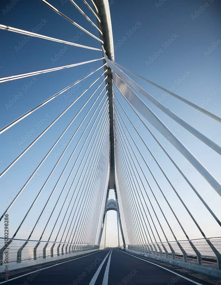 A modern bridge's archway. A modern bridge's archway.