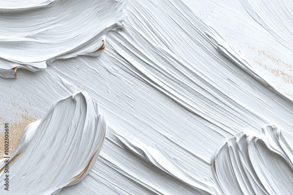 Painting on canvas, modern oil and acrylic smear blot texture background with gold, bronze, and beige colors.