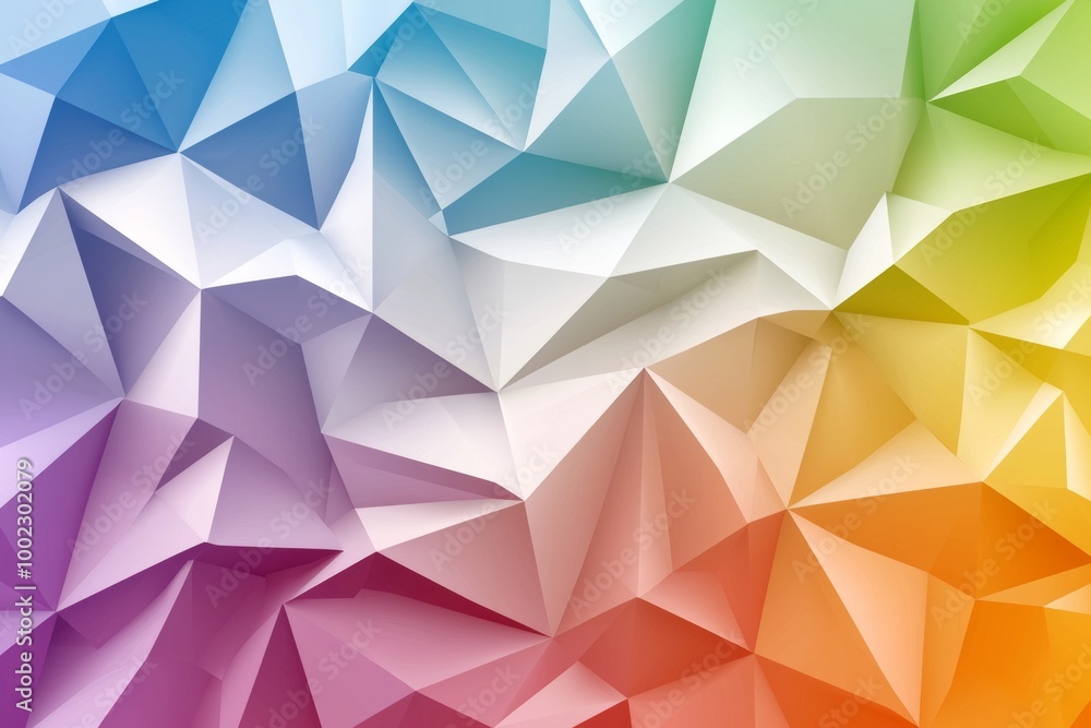 Fototapeta premium Using generative AI, modern rainbow color spectrum stripes and geometric shapes create a beautiful abstract background.