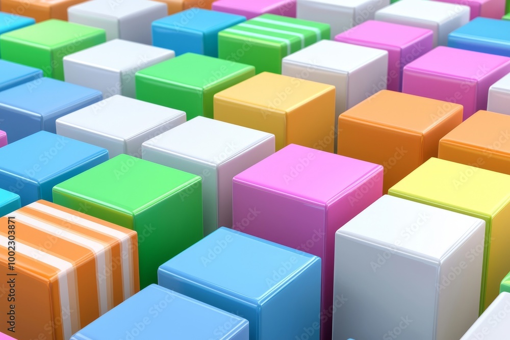 Fototapeta premium Colorful geometric abstract art. Stock image.