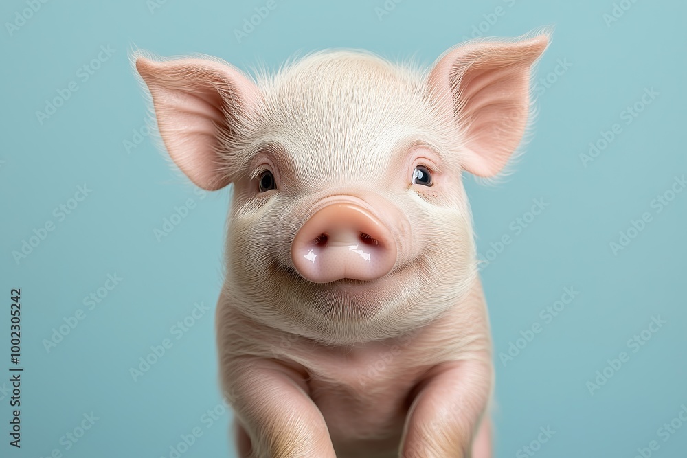 Smiling Baby Piglet Cutout for Artwork Design Template Smiling Baby Piglet Cutout for Artwork Design Template