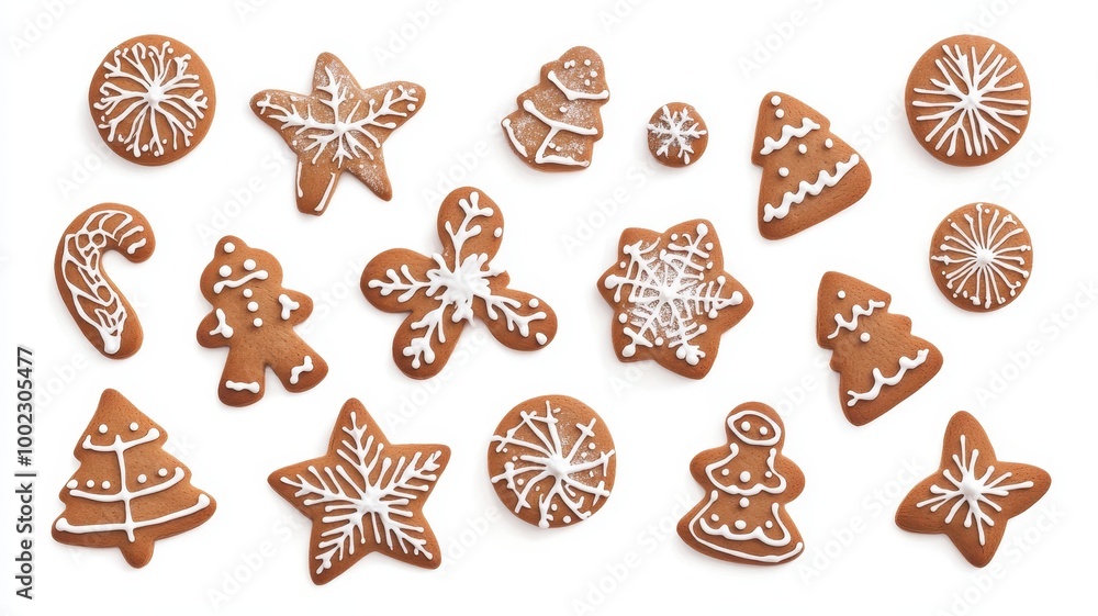 Set watercolor elements with Gingerbread cookies,Cup cocoa and sweets,cookies,sweet holiday card,Christmas menu,season greeting,xmas and New Year sweet composition,space for text. Set watercolor elements with Gingerbread cookies,Cup cocoa and sweets,cookies,sweet holiday card,Christmas menu,season greeting,xmas and New Year sweet composition,space for text.