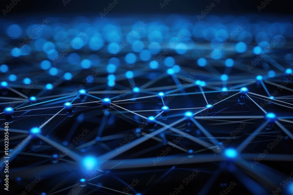 Abstract Blue Digital Connections and Network Visualization in Futuristic Tech Design
Abstract Blue Digital Connections and Network Visualization in Futuristic Tech Design