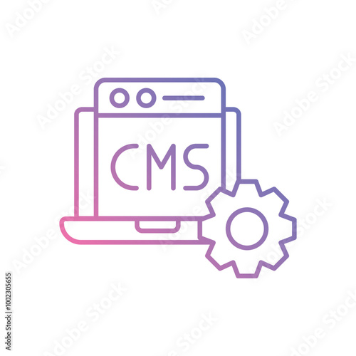 CMS vector icon stock illustration