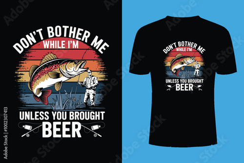 fishing t shirt design by Illustrator.