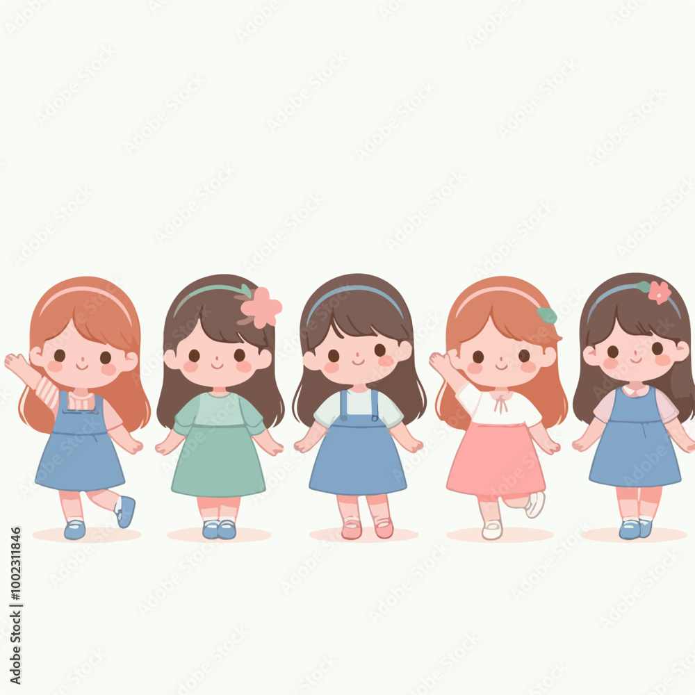 cheerful girl character cheerful girl character