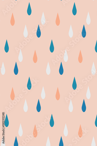 seamless pattern with drops of water