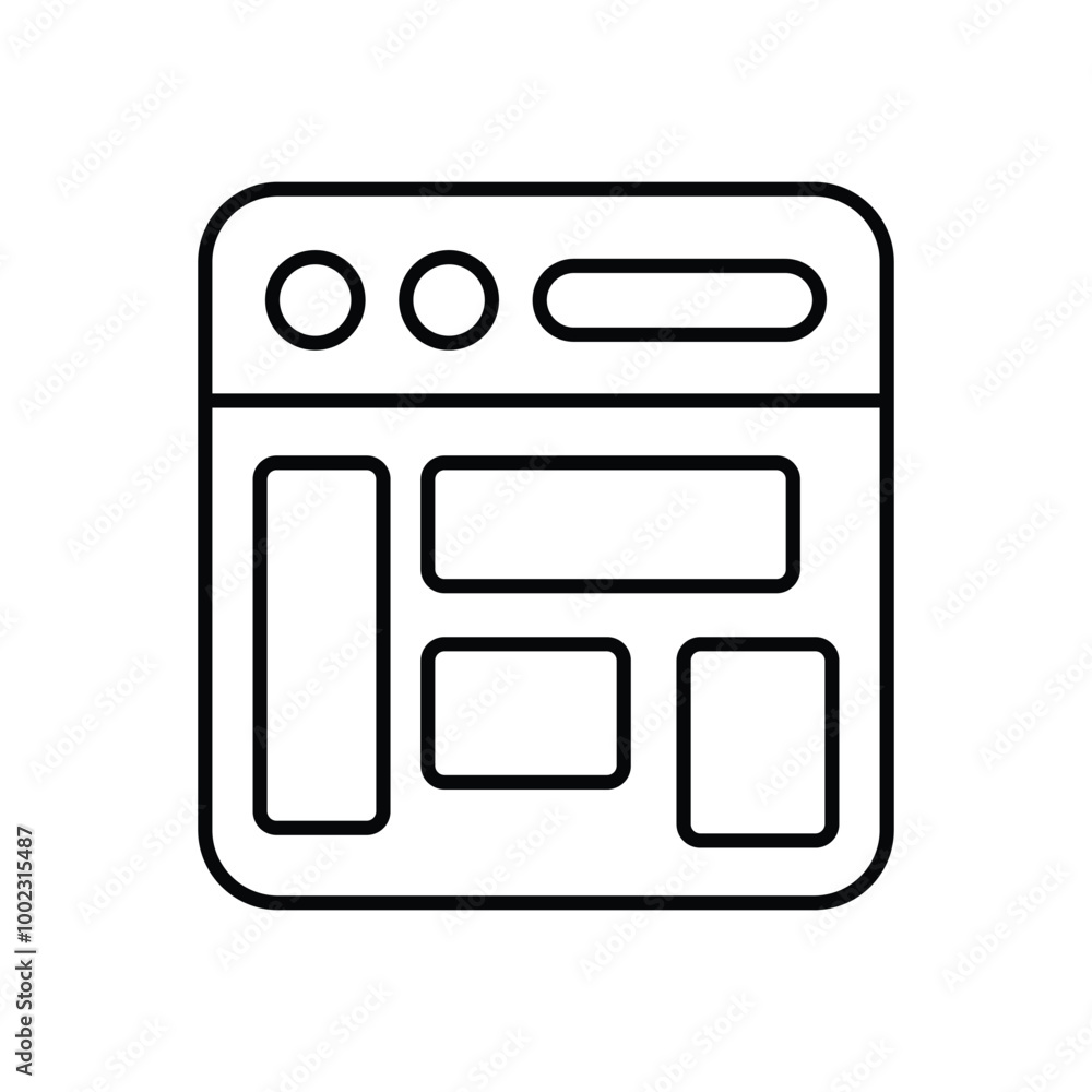 Grid System vector icon stock illustration Grid System vector icon stock illustration