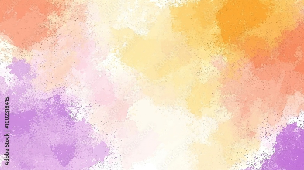 Multicolored background with white, yellow, pink, and purple splattered paint Multicolored background with white, yellow, pink, and purple splattered paint