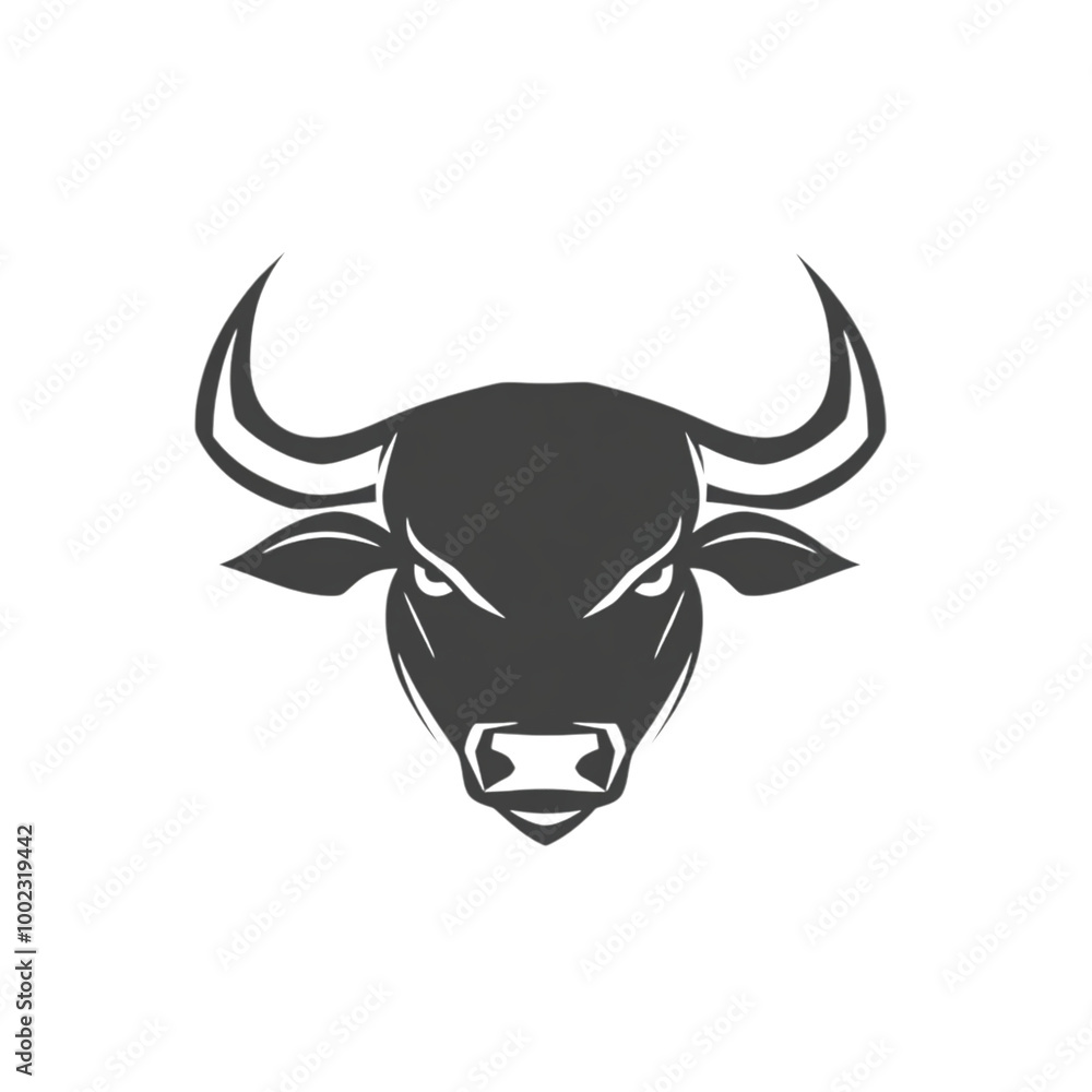 Bull face logo isolated on transparent background Bull face logo isolated on transparent background