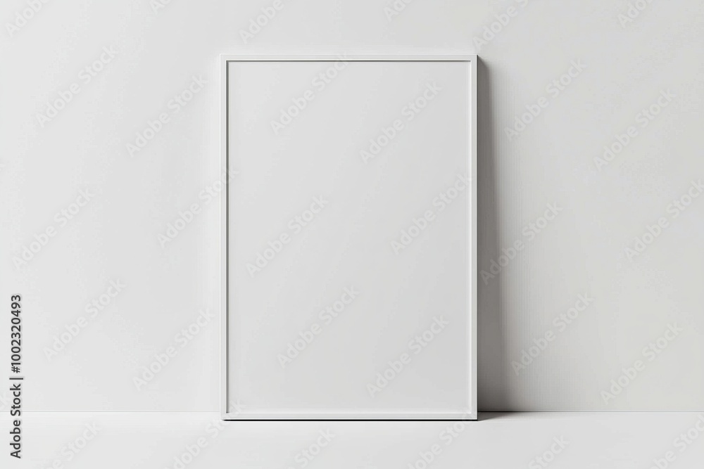 A3 Poster Mockup on White Background created with Generative AI A3 Poster Mockup on White Background created with Generative AI