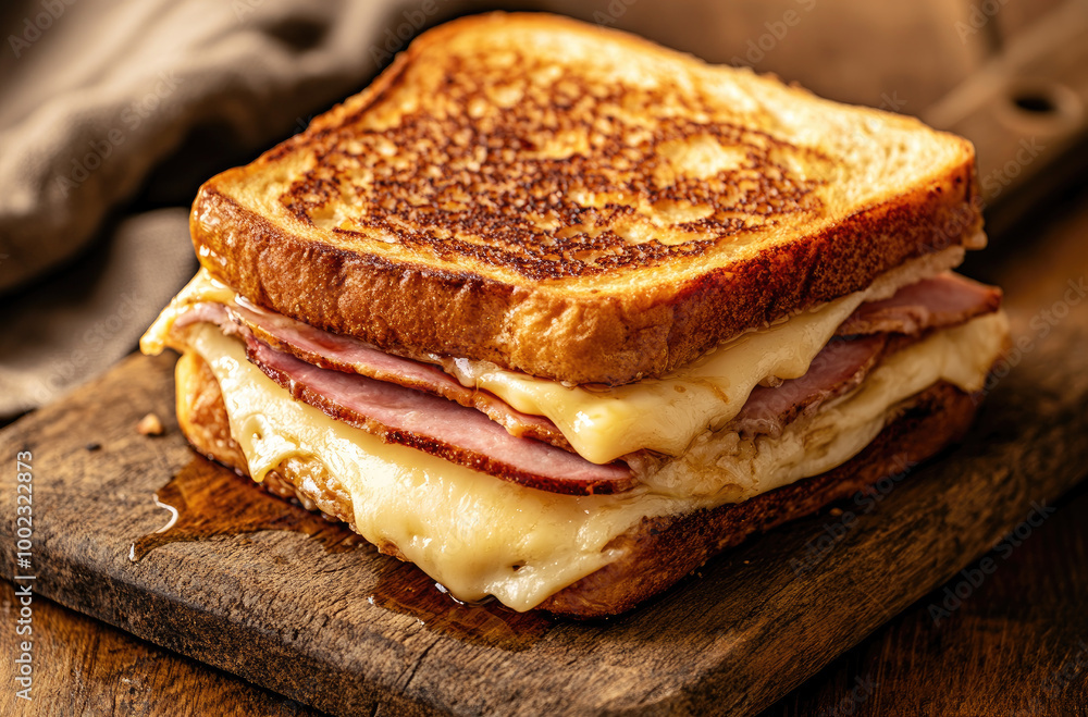 Classic French Toast Sandwich with Ham and Cheese for a Breakfast Delight Classic French Toast Sandwich with Ham and Cheese for a Breakfast Delight