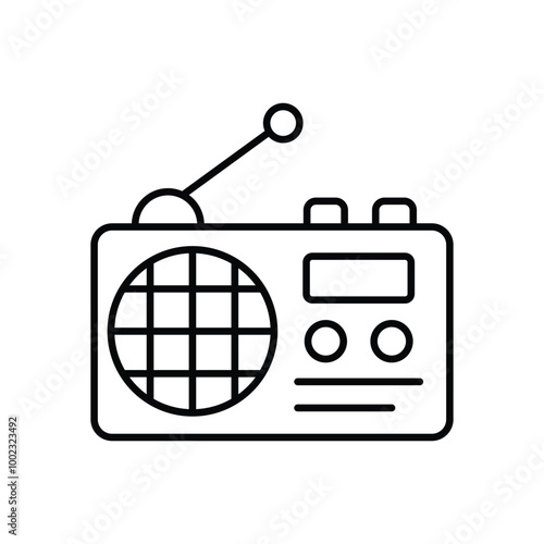 Radio Button vector icon stock illustration