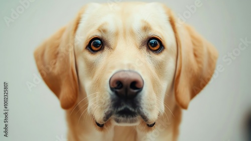 A Labrador Retriever with expressive eyes.