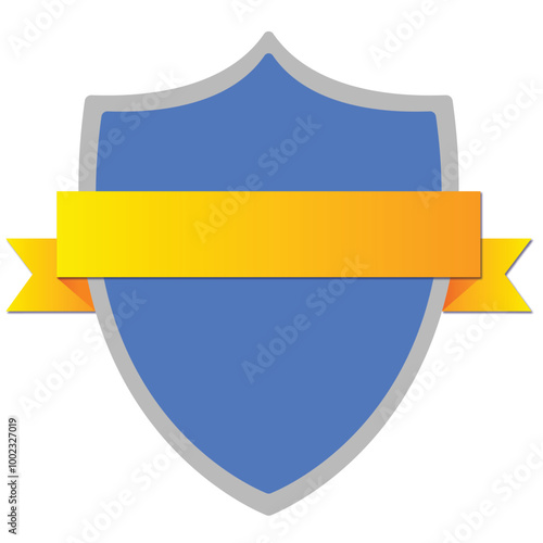 Free Download knight's shield in blue color, vector drawing - GFXLoad