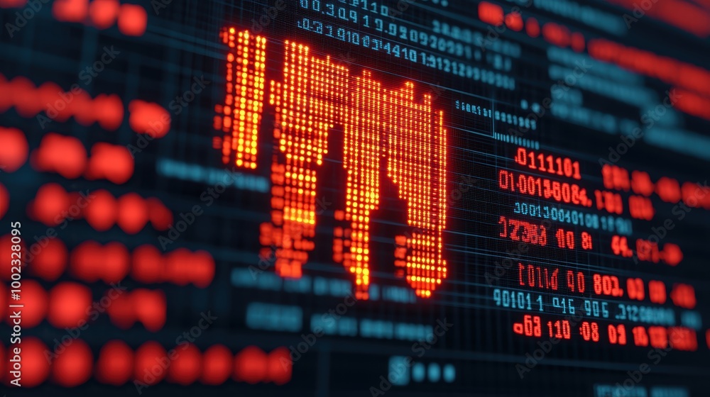 Digital Stock Market Data Visualization Concept Digital Stock Market Data Visualization Concept