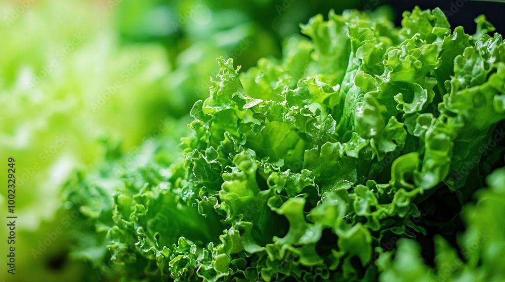 Close-up of a group of lettuce growing in a field of lush green lettuce Close-up of a group of lettuce growing in a field of lush green lettuce
