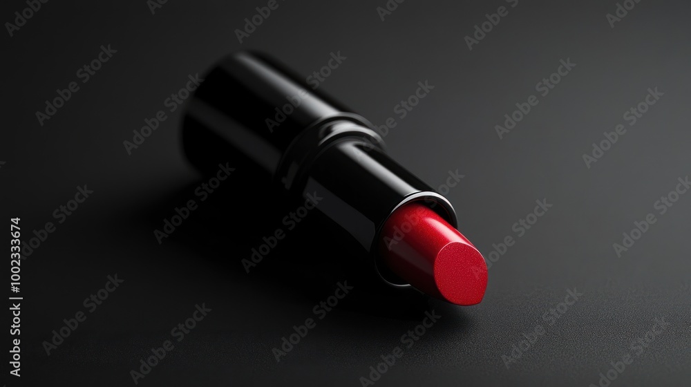 Beautiful Red lipstick isolated on a matte background. Makeup product. Beautiful Red lipstick isolated on a matte background. Makeup product.