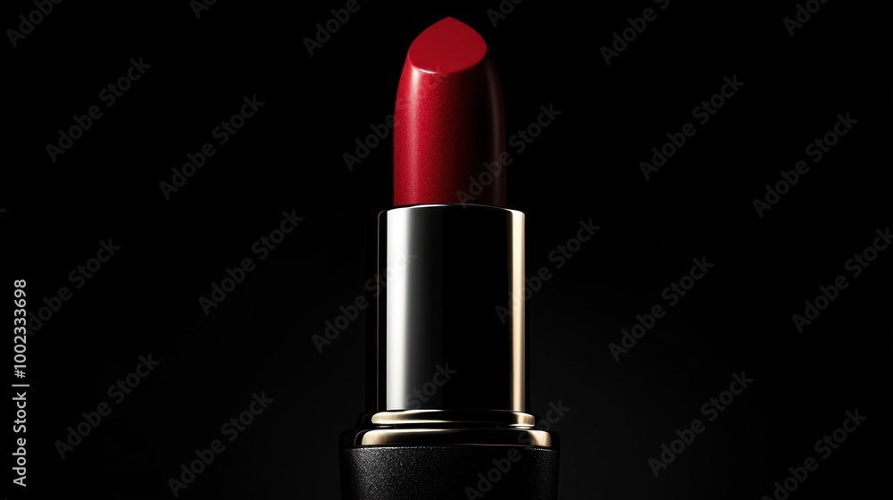 Beautiful Red lipstick isolated on a matte background. Makeup product. Beautiful Red lipstick isolated on a matte background. Makeup product.