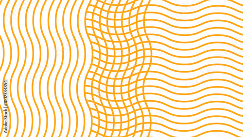 Pasta background, spaghetti abstract geometric pattern. Noodle yellow poster.