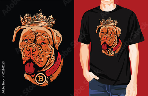 Bitcoin Dog Crown t-shirt design unique idea