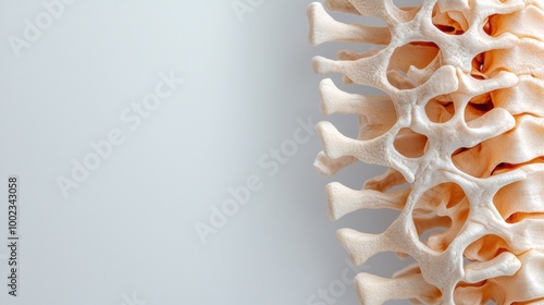 Human Spine Structure with Neutral Background photo