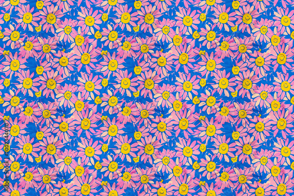 asteraceae seamless texture pattern. background for cloth