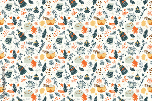 hygge seamless texture pattern. background for cloth