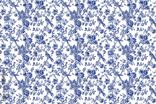 jouy seamless texture pattern. background for cloth