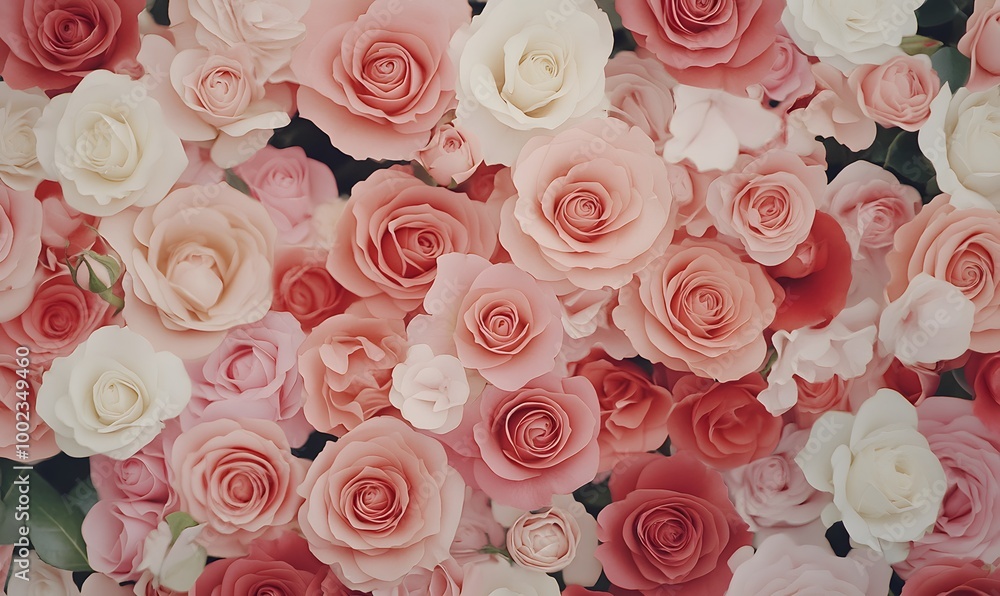 bouquet of roses, red, pink, purple, white, generation AI bouquet of roses, red, pink, purple, white, generation AI