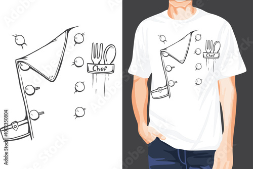 Chef t-shirt design unique idea