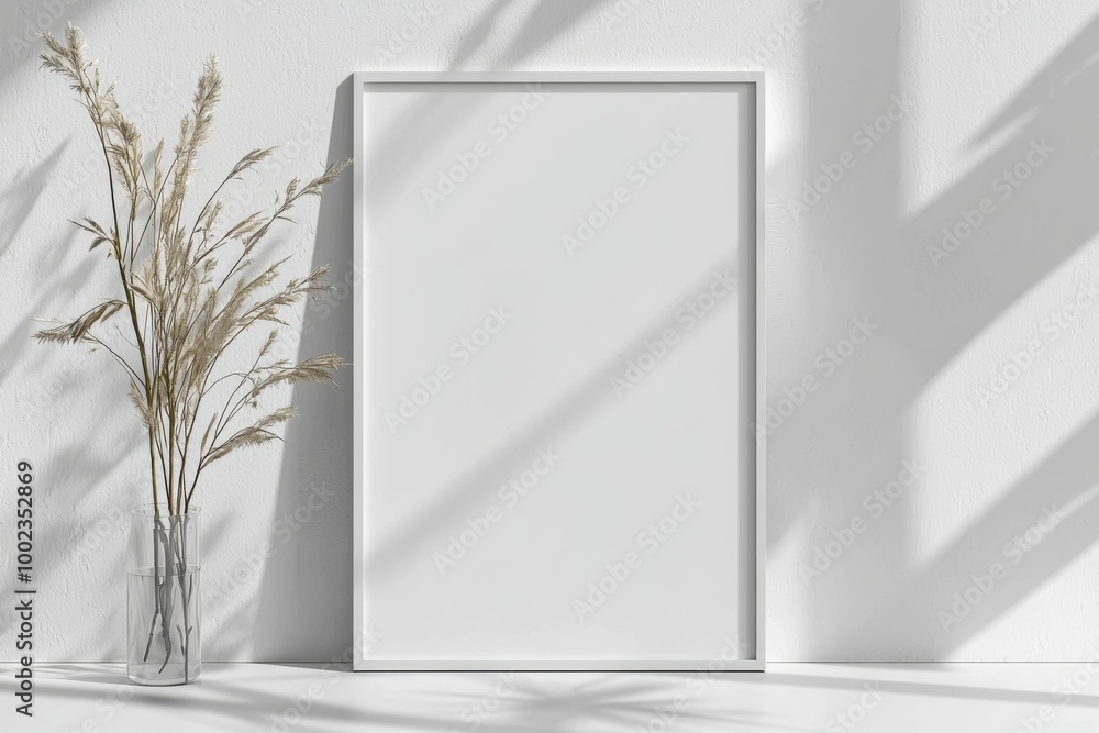 A3 Poster Mockup on White Background created with Generative AI A3 Poster Mockup on White Background created with Generative AI
