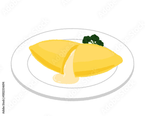 オムレツのイラスト
