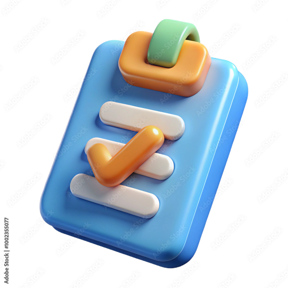 Task accomplished 3d cartoon style illustration Task accomplished 3d cartoon style illustration