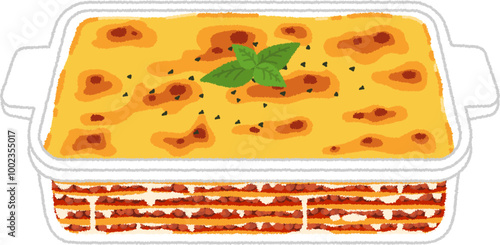 ラザニアのイラスト