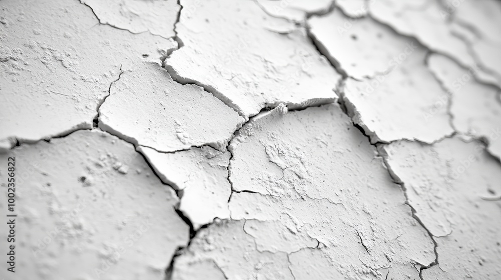 Cracked white wall texture close-up, abstract Cracked white wall texture close-up, abstract
