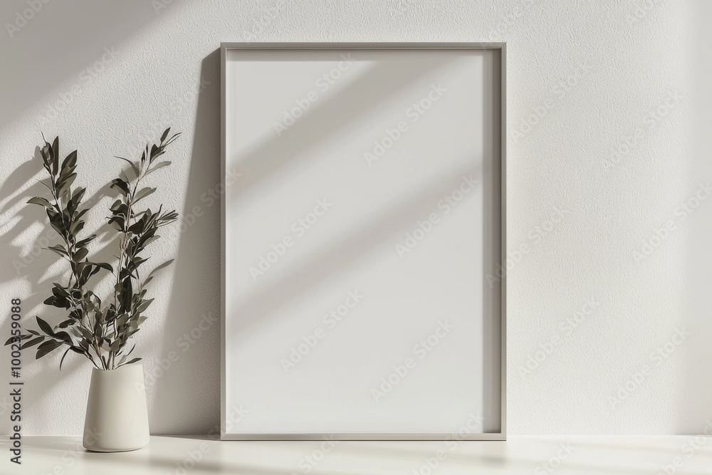 A3 Poster Mockup on White Background created with Generative AI A3 Poster Mockup on White Background created with Generative AI