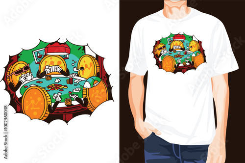Crypto Poker Table T-shirt