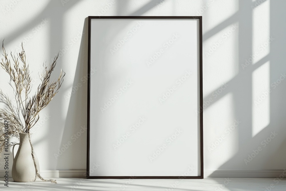 A3 Poster Mockup on White Background created with Generative AI A3 Poster Mockup on White Background created with Generative AI