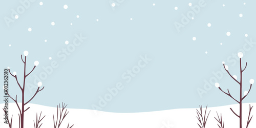 Winter snowfall background on blue backdrop. white snowfall texture. christmas, merry, vintage, banner, sale Vector 3d illustration.