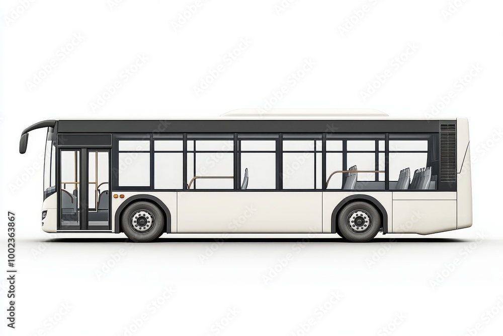Modern City Bus Design Featuring Spacious Interior and Large Windows for Urban Transportation Modern City Bus Design Featuring Spacious Interior and Large Windows for Urban Transportation