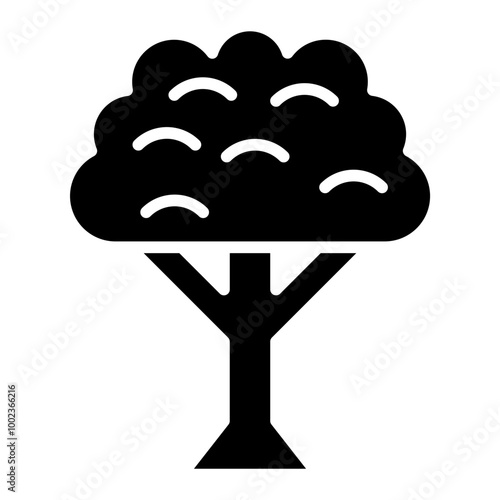 Oak Tree Icon Style