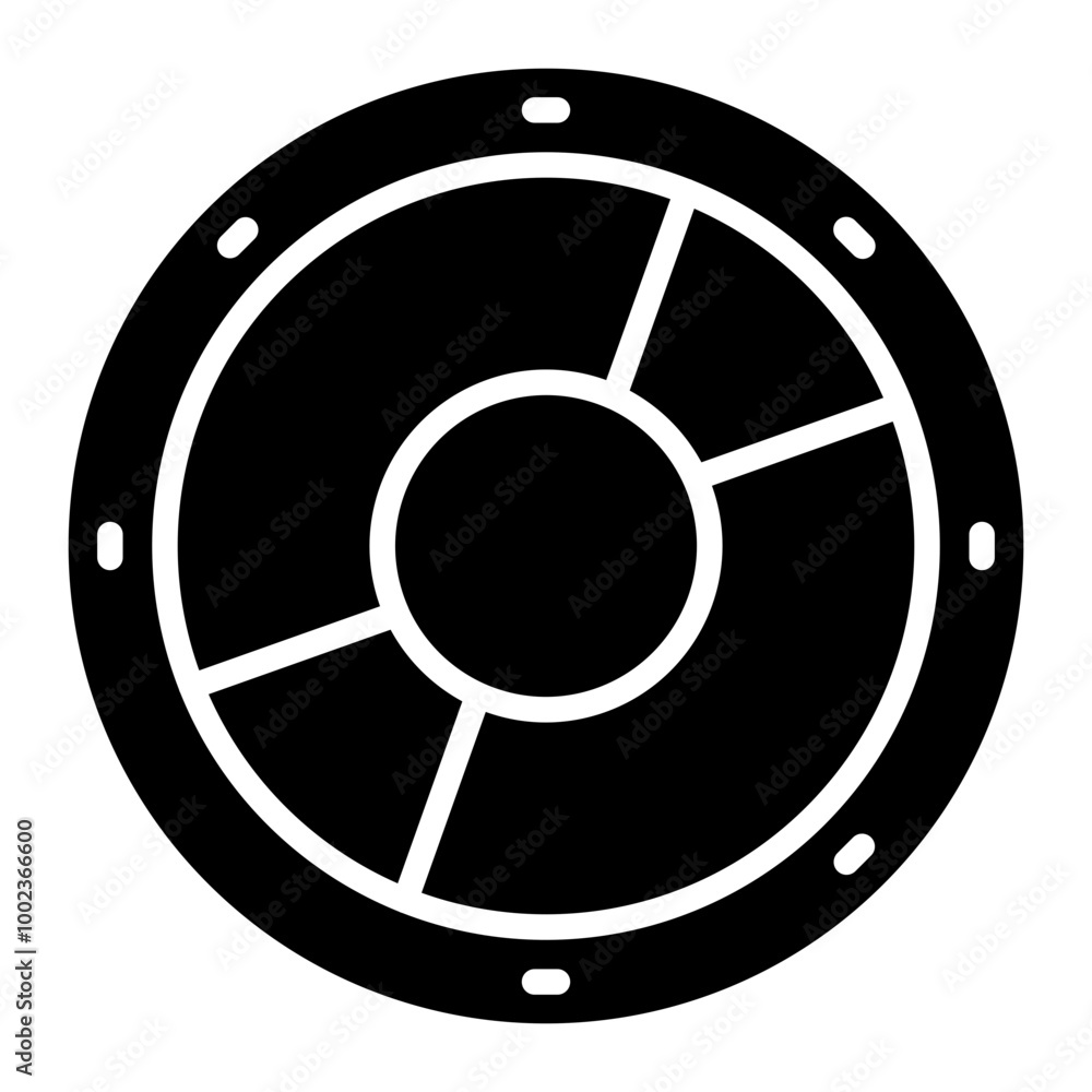 Obraz premium Viking Shield Icon Style