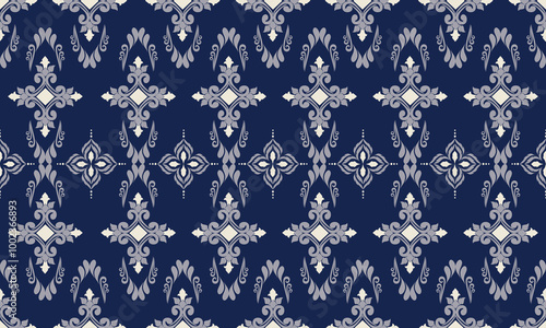 Damask pattern,Tribal ethnic fabric,elegant pattern designs woven fabric.Pattern motif, flora, geometric, texture design for wallpaper, wrapping, clothing, table linens, drapes, damask design fabric