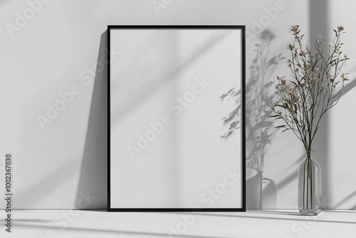 Wallpaper Mural A3 Poster Mockup on White Background created with Generative AI Torontodigital.ca