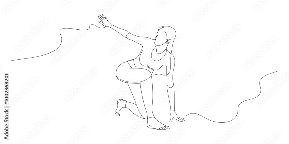 Fototapeta premium Girl Yoga