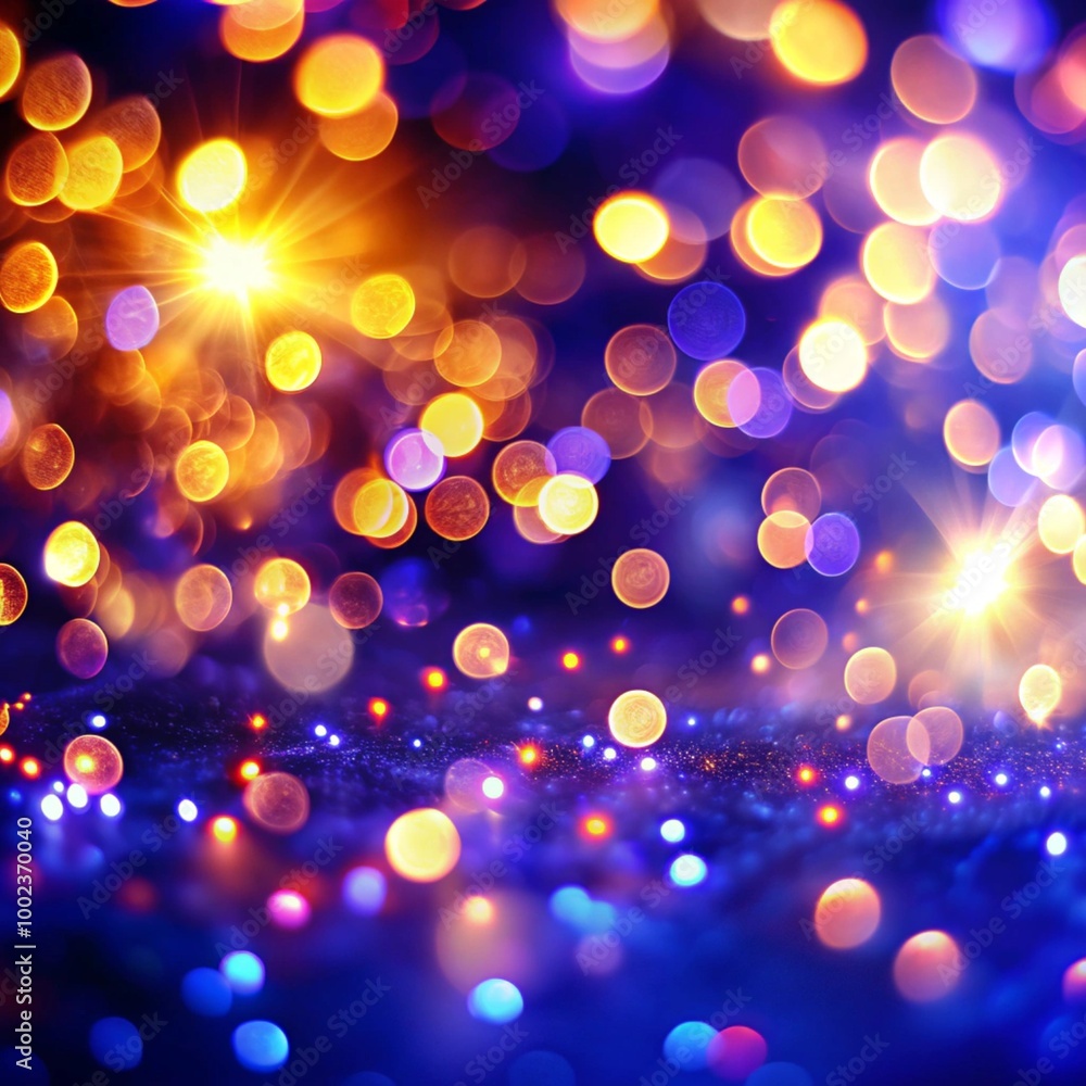 Blurred lights and bokeh create a dreamy abstract background in warm hues Blurred lights and bokeh create a dreamy abstract background in warm hues