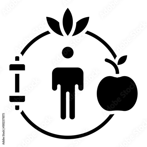 Healthy Lifestyle Icon Style