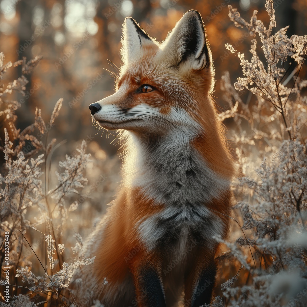 Naklejka premium Red Fox in the Wild.